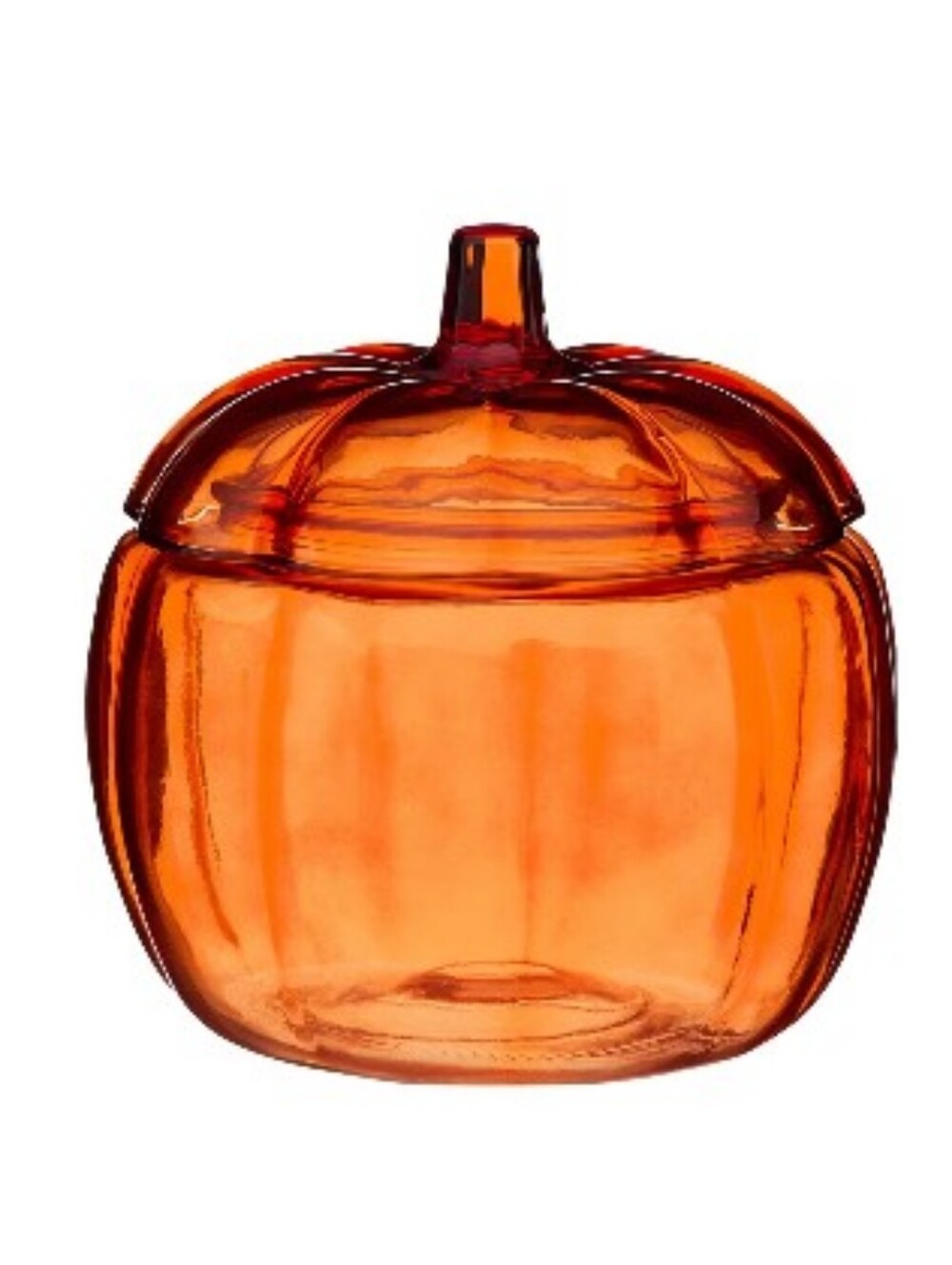 Orange Pumpkin Glass Cookies Jar